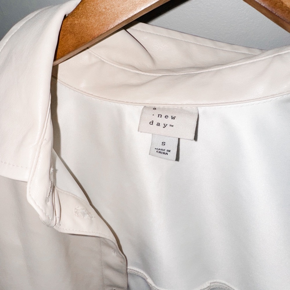 Pleather Button Up - Picture 3 of 4